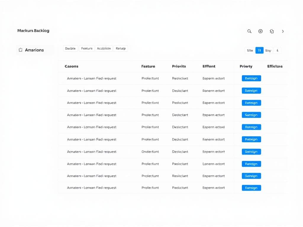 Backlog Management mockup